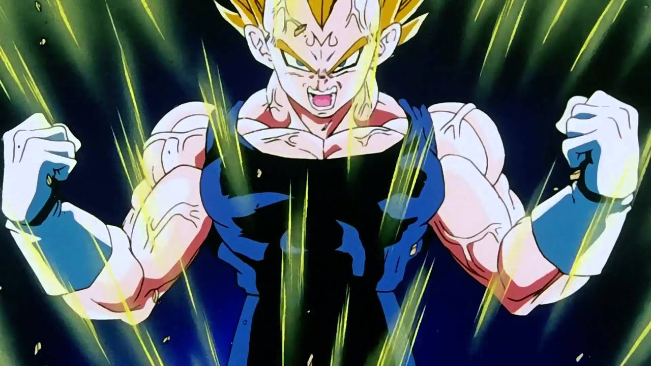 Vegeta y Goku se transforman en SSJ2 Primera Vez Latino Blue-ray
