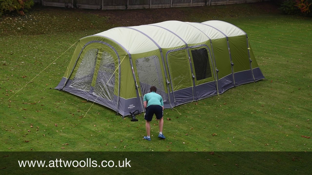 Vango Verona 600XL Tent Pitching & Packing (Real Time) Video