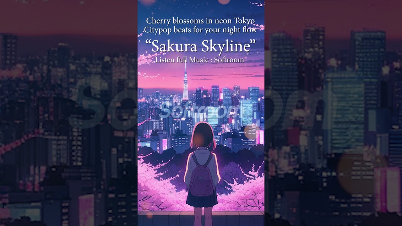 Cherry blossoms in neon Tokyo 🌸Citypop beats for your night flow 