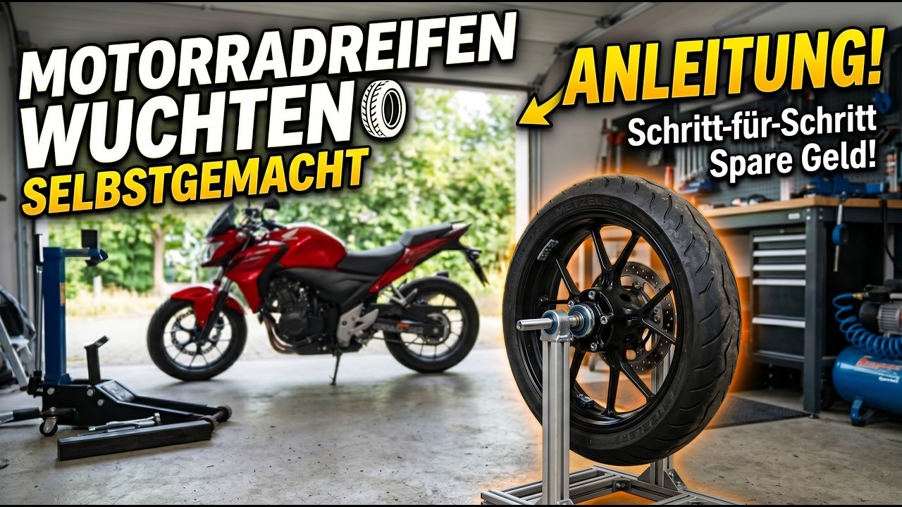 Motorradreifen Wuchten Selbstgemacht - Anleitung