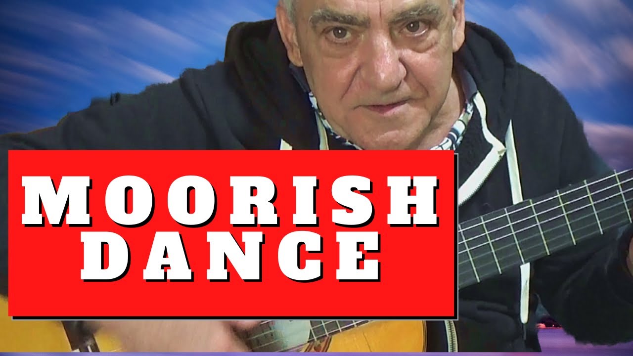Moorish dance. Easy classical guitar solo with tab