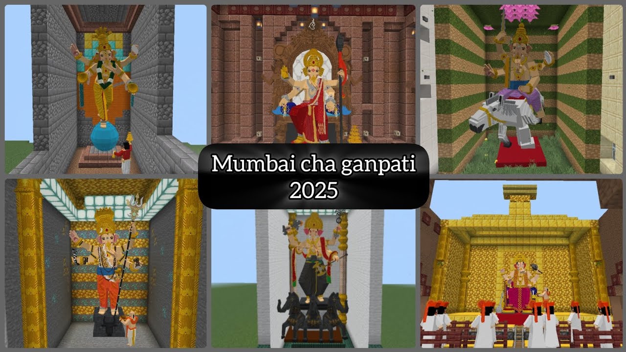 Mumbai Cha Ganpati 2025 Darshan in Minecraft. 