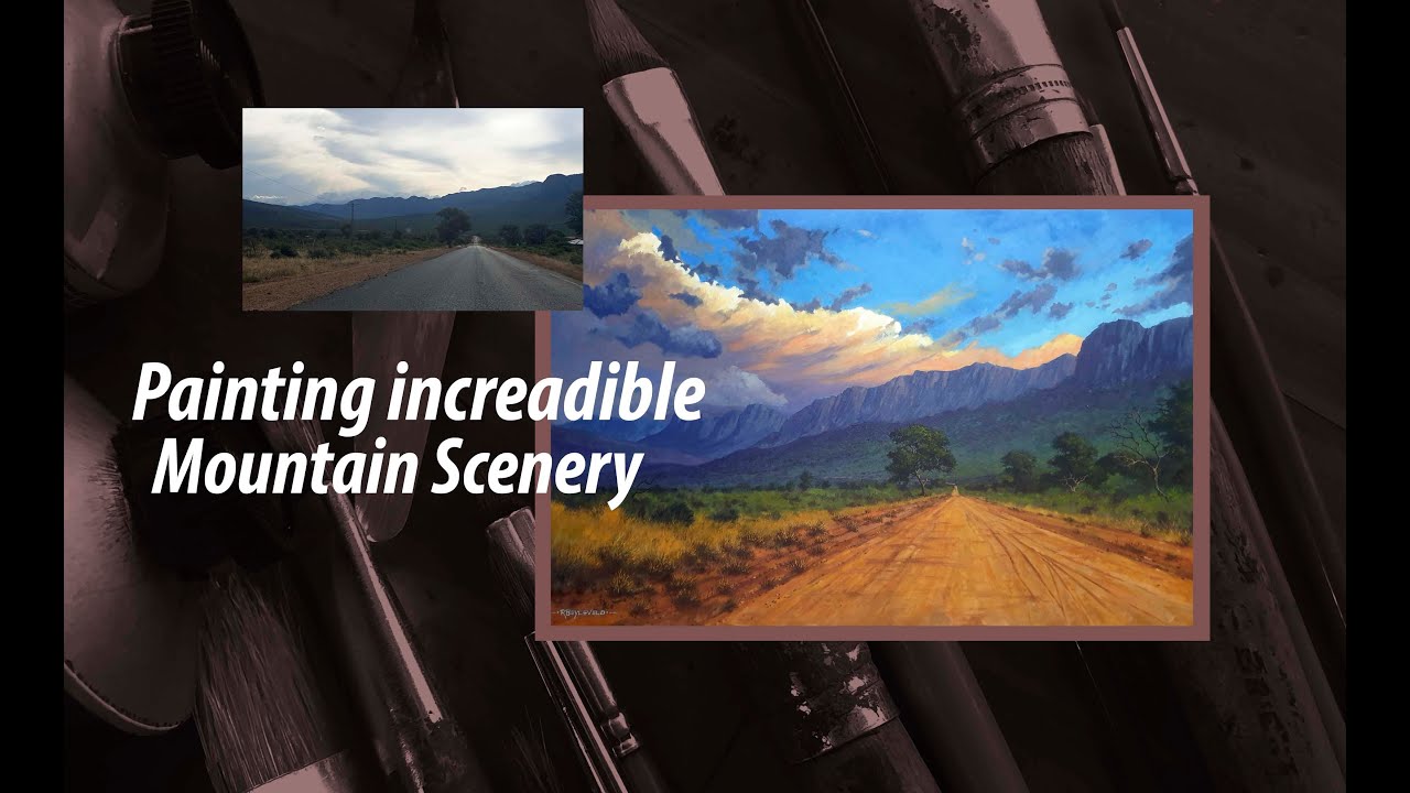 Mountain Landscape in Oil with Depth. Part 2