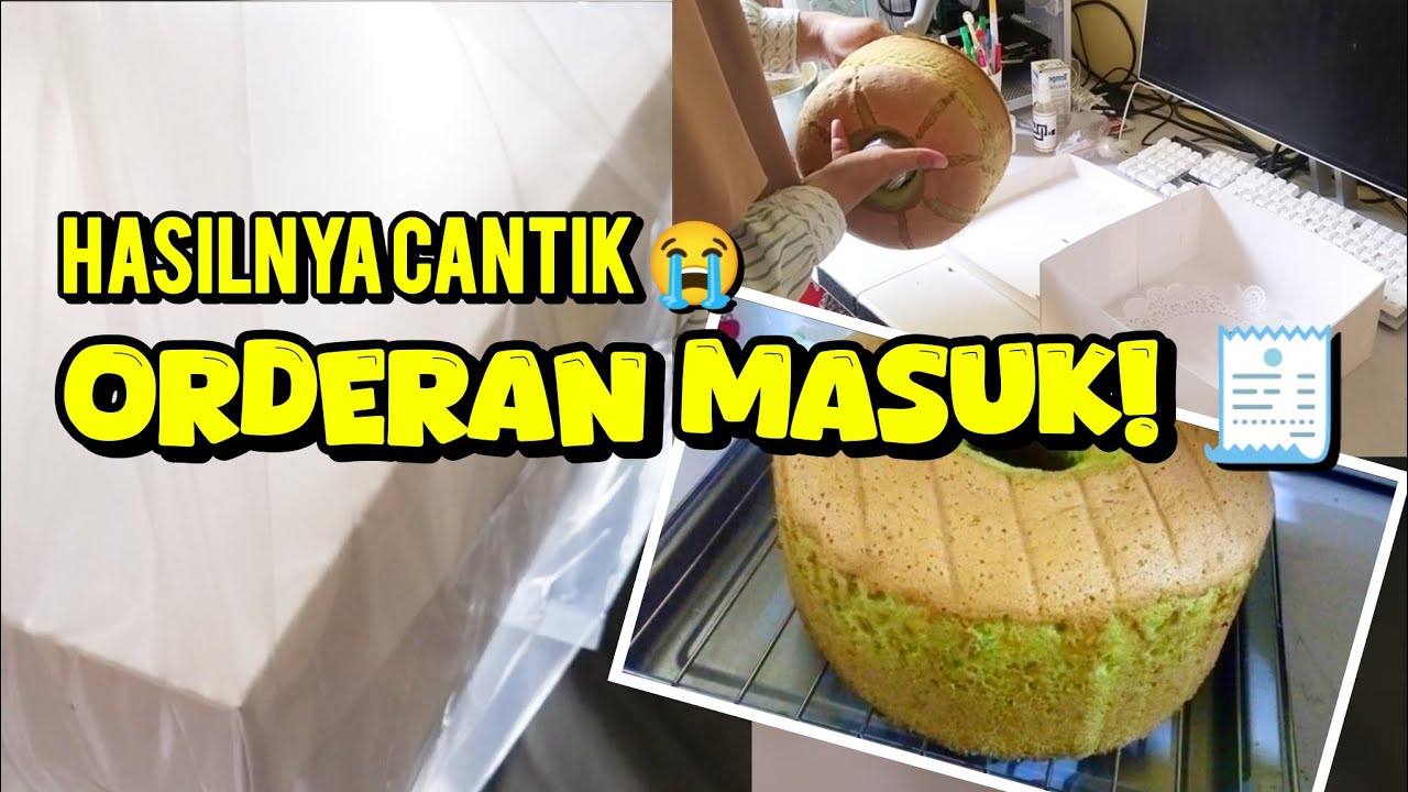 ADA ORDERAN MASUK ‼️CHIFFON CAKE PANDAN NYA TINGGI, FLUFFY DAN CANTIK BANGET! 😭