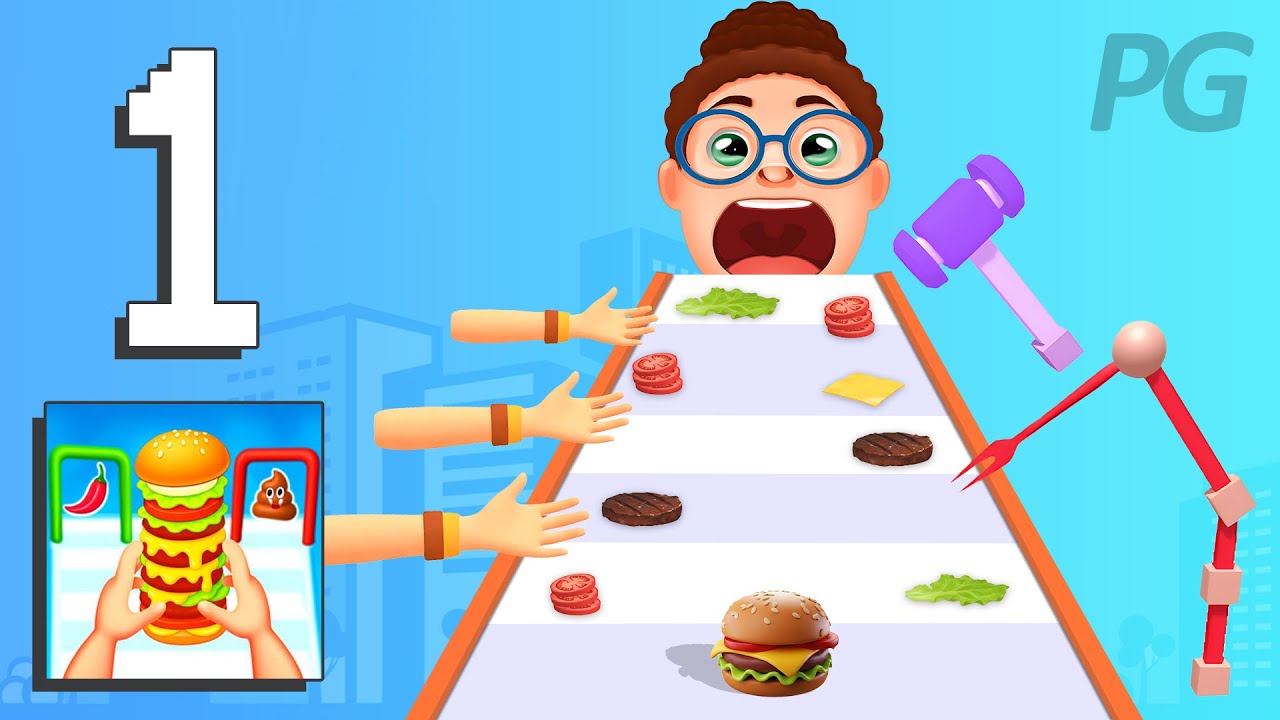 Burger Stack 3D: Cooking Games — Прохождение игры [Android, iOS]