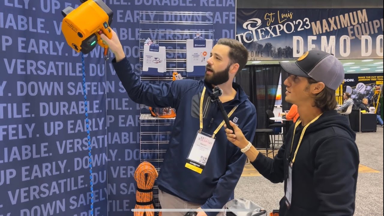 Husqvarna x Skylotec power ascender at the 2023 TCI Expo