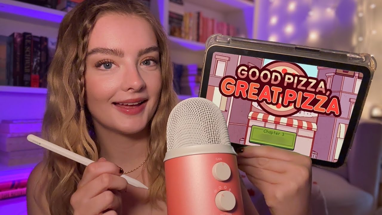 ASMR lets play pizza maker on my ipad 🍕📲 whispered gameplay, gentle tapping
