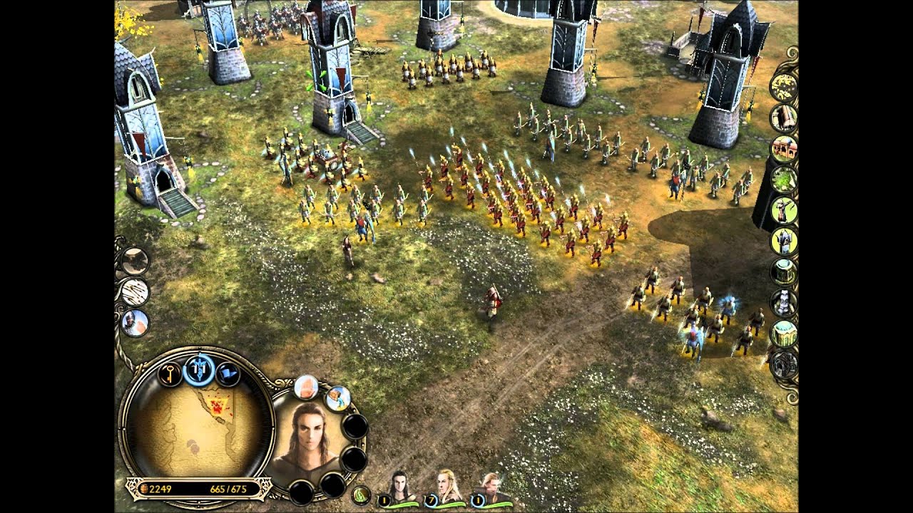 LOTR ROTWK gameplay elves vs mordor