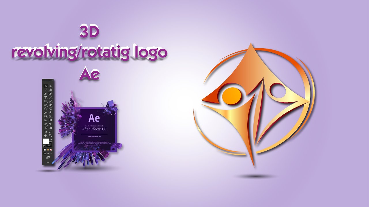 3D revolving / rotating tutorial logo animation template in After Effect