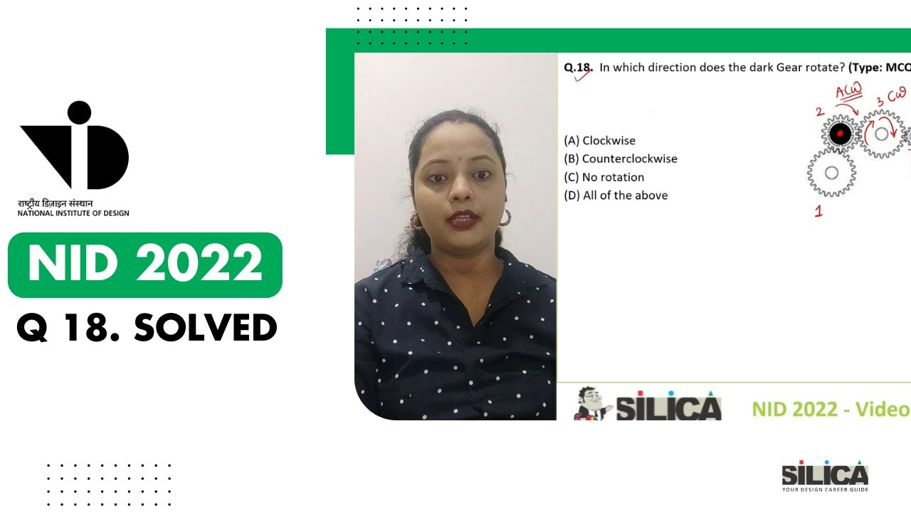 NID 2022 Paper Solutions - Question 18 | NID 2024 Preparation | Crack NID Exam with SILICA Institute
