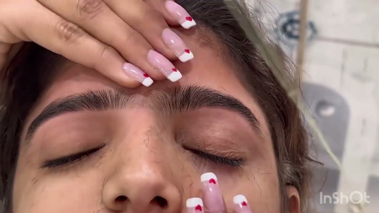Eyebrow threading 👸threading tutorial ✨eyebrow threading 💕eyebrow shape 🦋