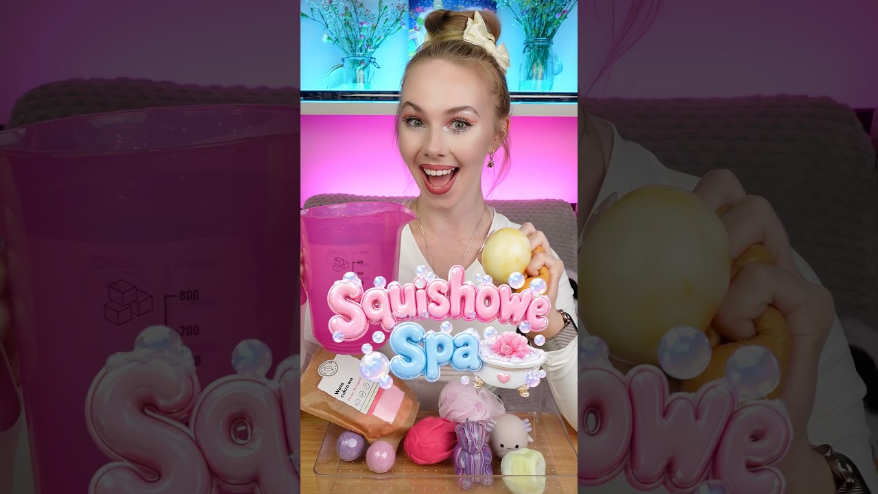 Robię SPA dla squishy part 1 🫧 #spa #squishy #mycie #pattje