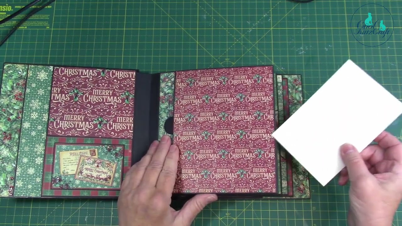 Walk Through of the Rolling Spine Album (CoolKatzCraft Ltd) using Graphic 45 'Letters to Santa'