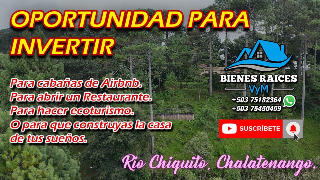 #21 ⛔️ NO DISPONIBLE HERMOSO TERRENO DE MEDIA MANZANA EN RIO CHIQUITO CHALATENANGO