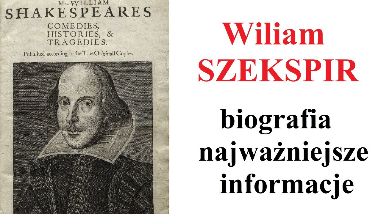 Wiliam SZEKSPIR  - życiorys, BIOGRAFIA, najważniejsze informacje