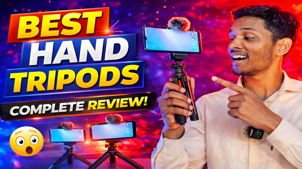 Best Hand Tripod for Mobile 📱 | Vlogging & YouTube Complete Review 🔥 | Cheap & Best Tripod