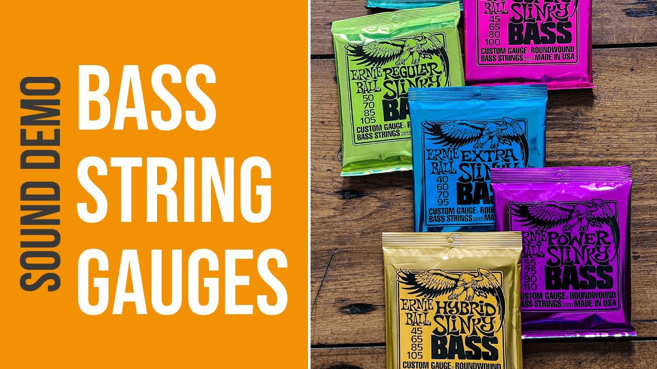 Bass Strings Gauges Comparison - Sound Demo (no talking)