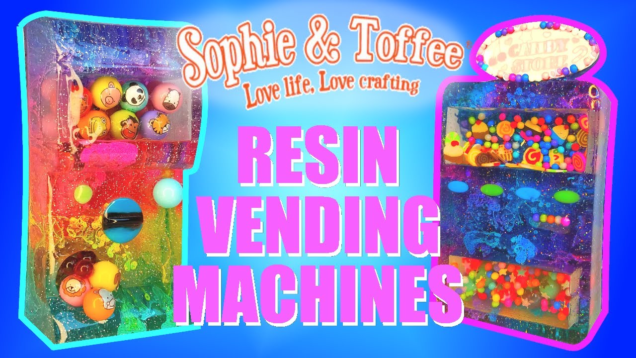 DIY RESIN VENDING MACHINES! Sophie and Toffee UV Resin Tutorial Sparkle Glitter Elves Box
