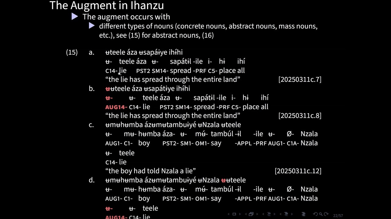 Andrew Harvey and Jutta Hartmann: The Augment in Ihanzu as a Potential Topic Marker?