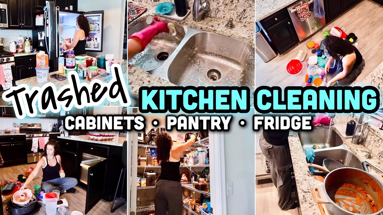 EXTREME KITCHEN CLEANING + ORGANIZING // FULL KITCHEN RESET, PANTRY CLEAN OUT + CABINET DECLUTTER