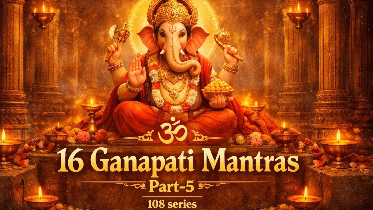 16 Powerful Ganapati Mantras | Om Akshobhyaya Namah | Peace, Wisdom & Prosperity