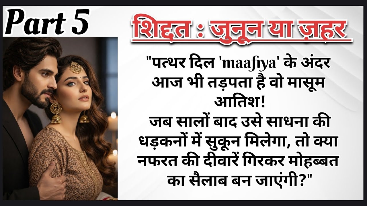 शिद्दत: जूनुन या ज़हर पार्ट – 5 | Revenge Love Story | Dark Romance Novel in Hindi | AudioStory |