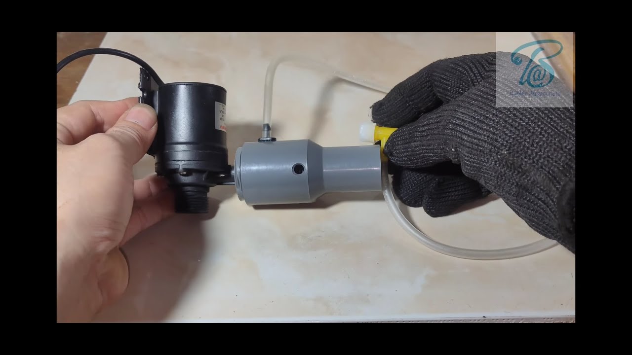 DIY venturi+eductor pompa DC 12v aquarium