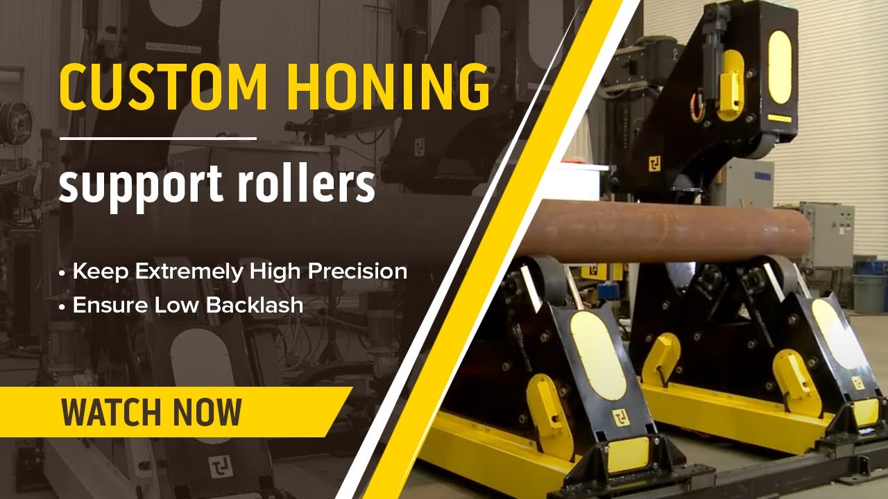 Demo: Custom Honing Pipe Support Turning Rolls With Dynamic Range