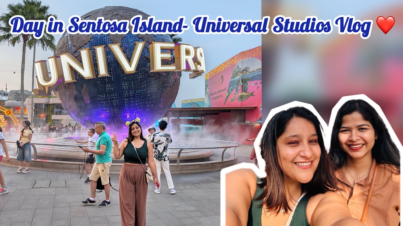 Universal Studios thrills ➝ Sentosa beach chills 🌊🎢 | Perfect day with friends| Pahadan Abroad 