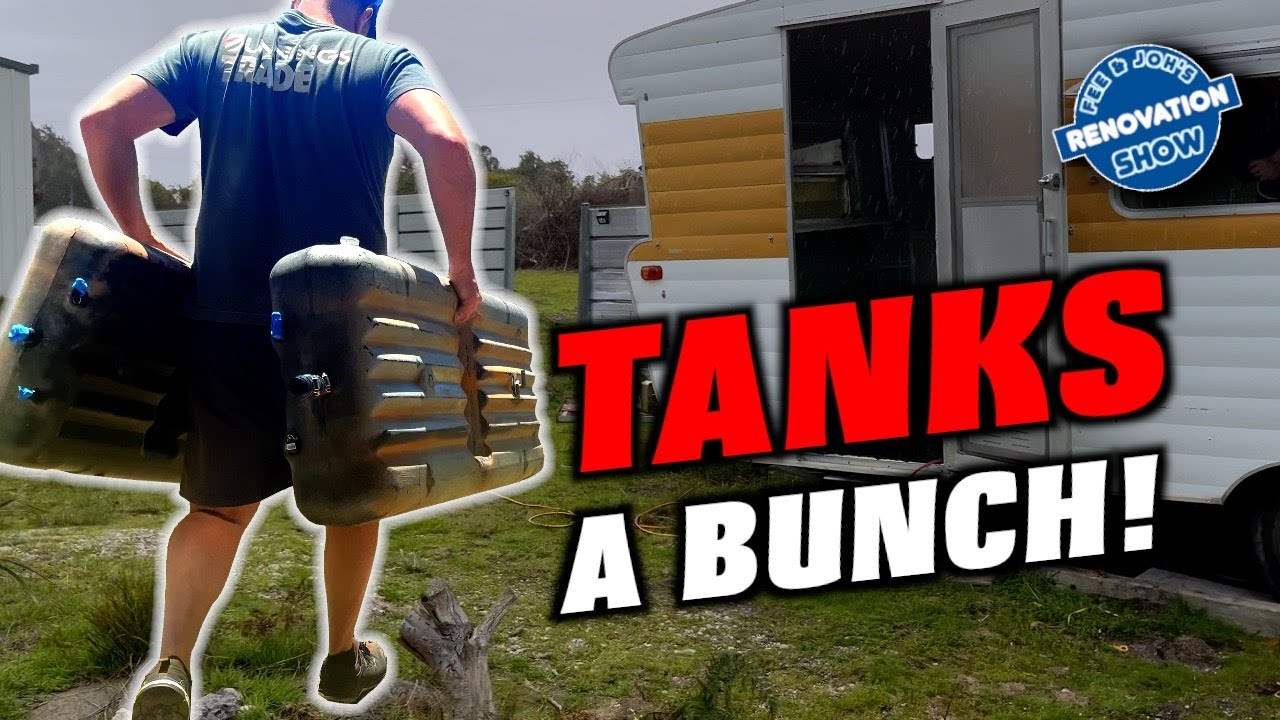 Water TANKS installed on our vintage caravan - 1975 Viscount Ambassador Build Pt 29