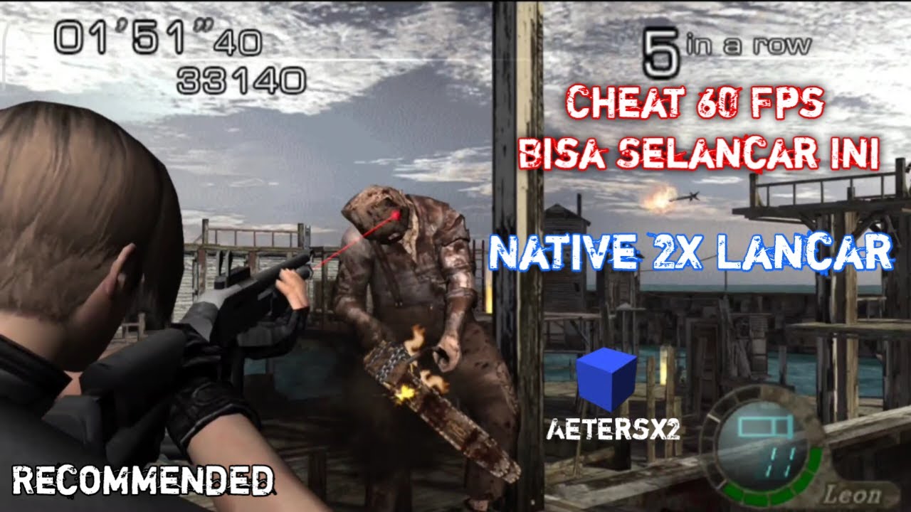Resident Evil 4  cheat 60 Fps bikin game makin lancar ! Aetersx2 best cheat