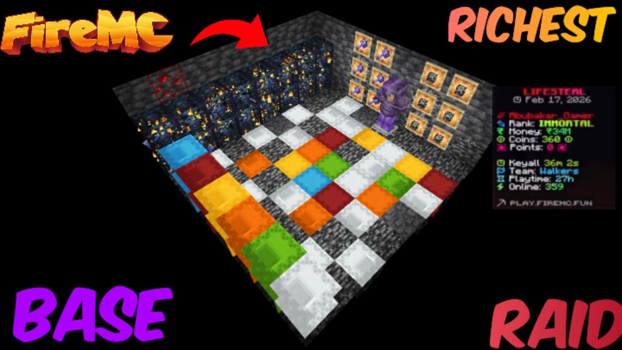 How I Raid Richest base 😱 In FireMC @PSD1