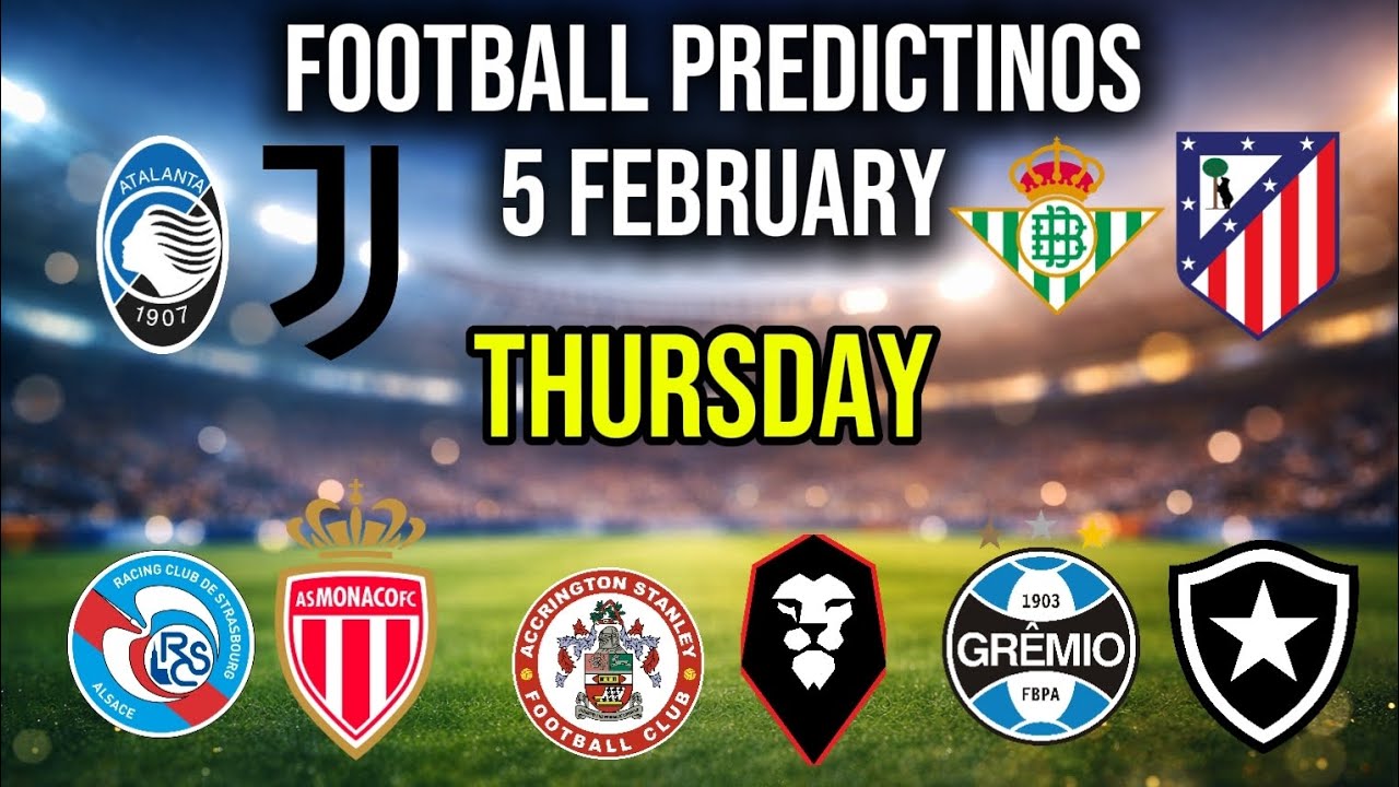 FOOTBALL PREDICTIONS TODAY 5 FEBRUARY 2026 | SERIE A BRAZIL | ITALY COPPA | QATAR STAR LEAGUE |