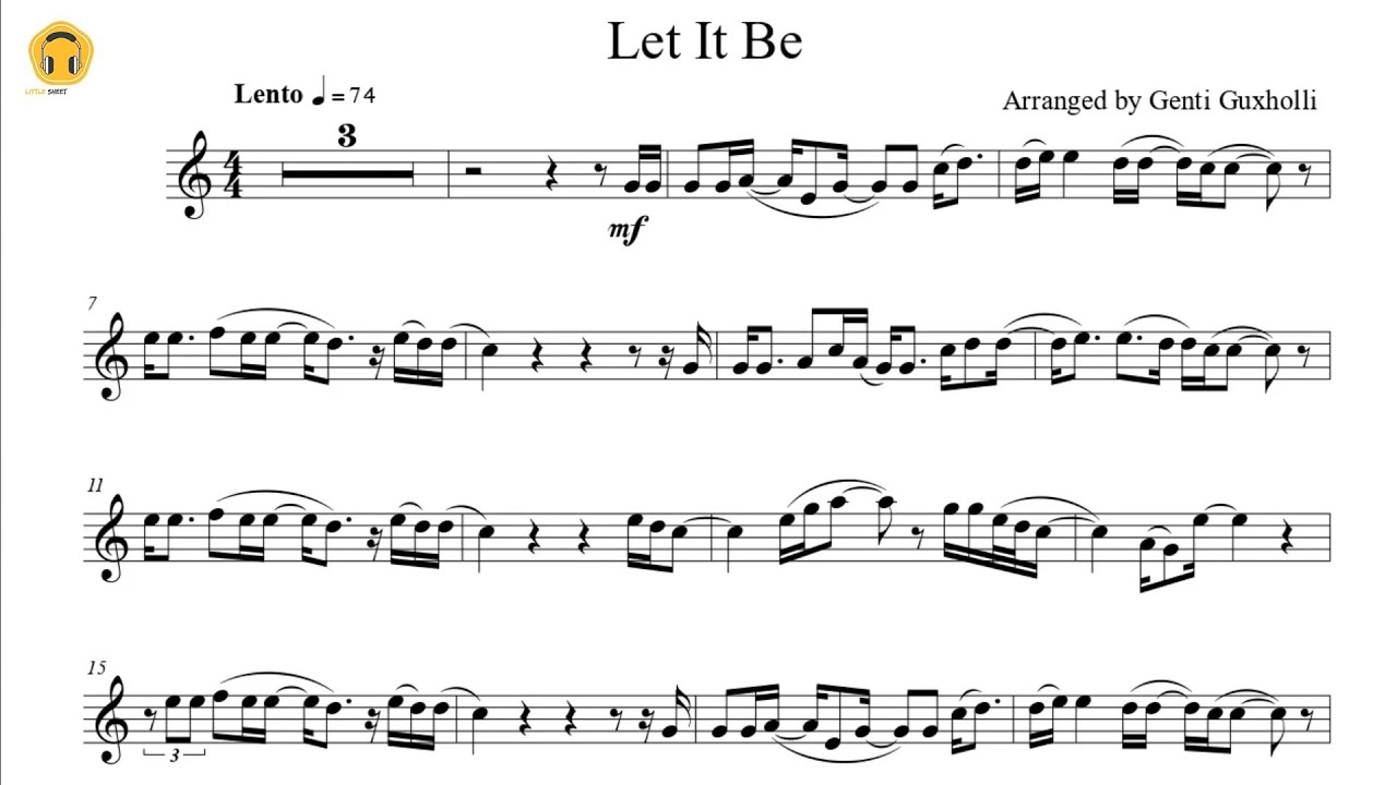 Let It Be by The Beatles (Flute Solo with Piano Accompaniment/Sheets)