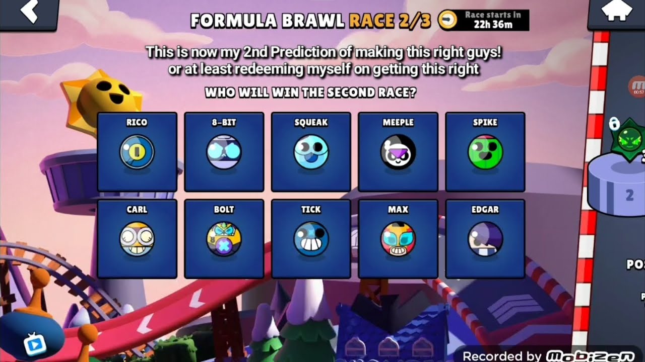 Brawl Stars, me making a prediction on who's going to win in the (Formula Brawl event) Part 2.