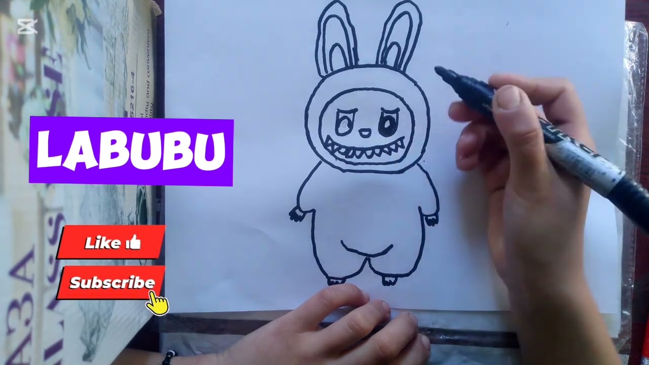 LABUBU how to drawing Как нарисовать ЛАБУБУ