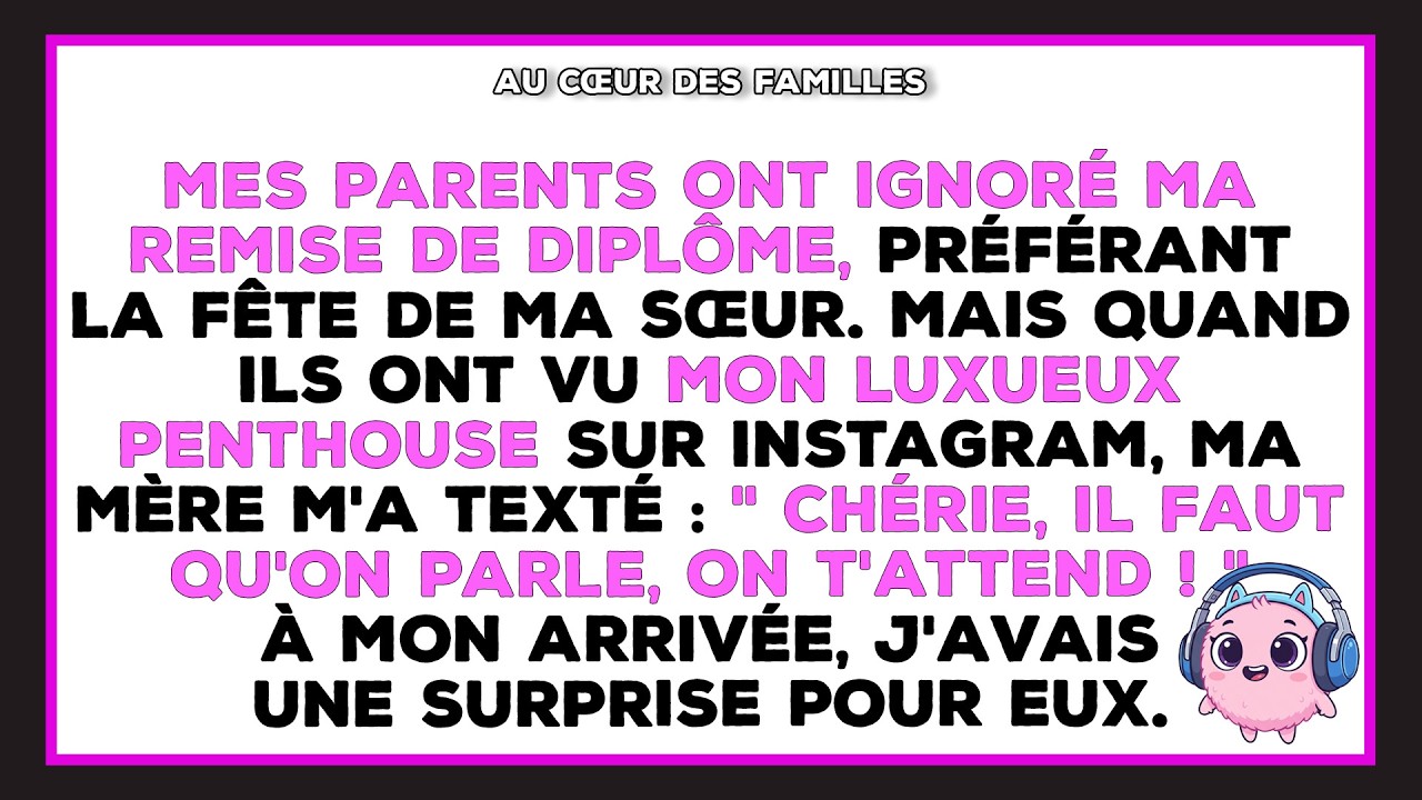 Mes parents ont snobé ma remise de diplôme pour la fête de ma sœur. 7 ans plus tard...