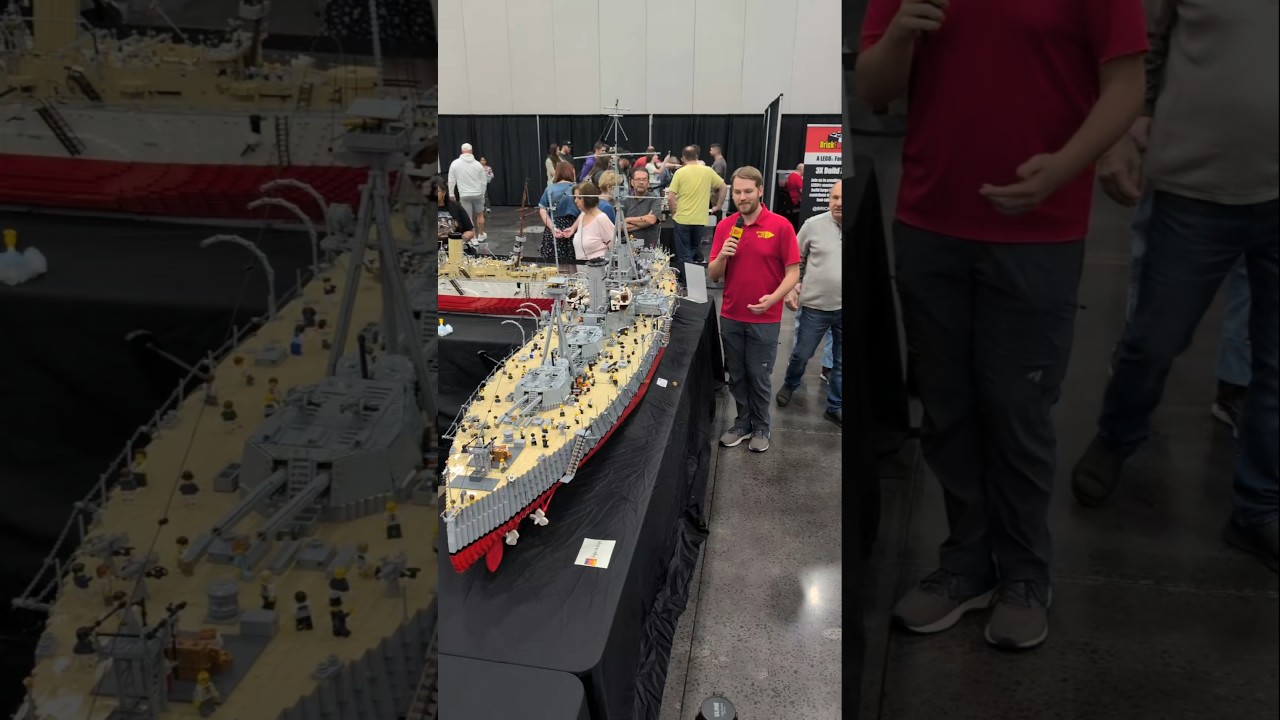 Huge LEGO HMS Dreadnought by BigBrickShips at Atlanta Brick Con #lego