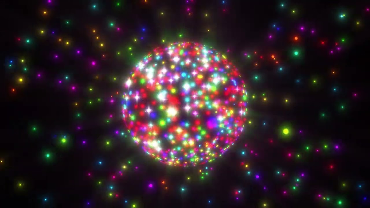 8 Hours of Glittering Colorful Light Disco Ball VJ Loop | 4K 60FPS UHD