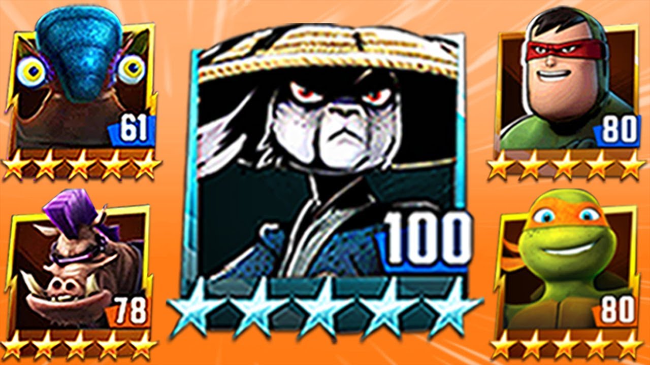 TMNT Legends Mikey, Bebop, Usagi Yojimbo, Justin, Pulverizer
