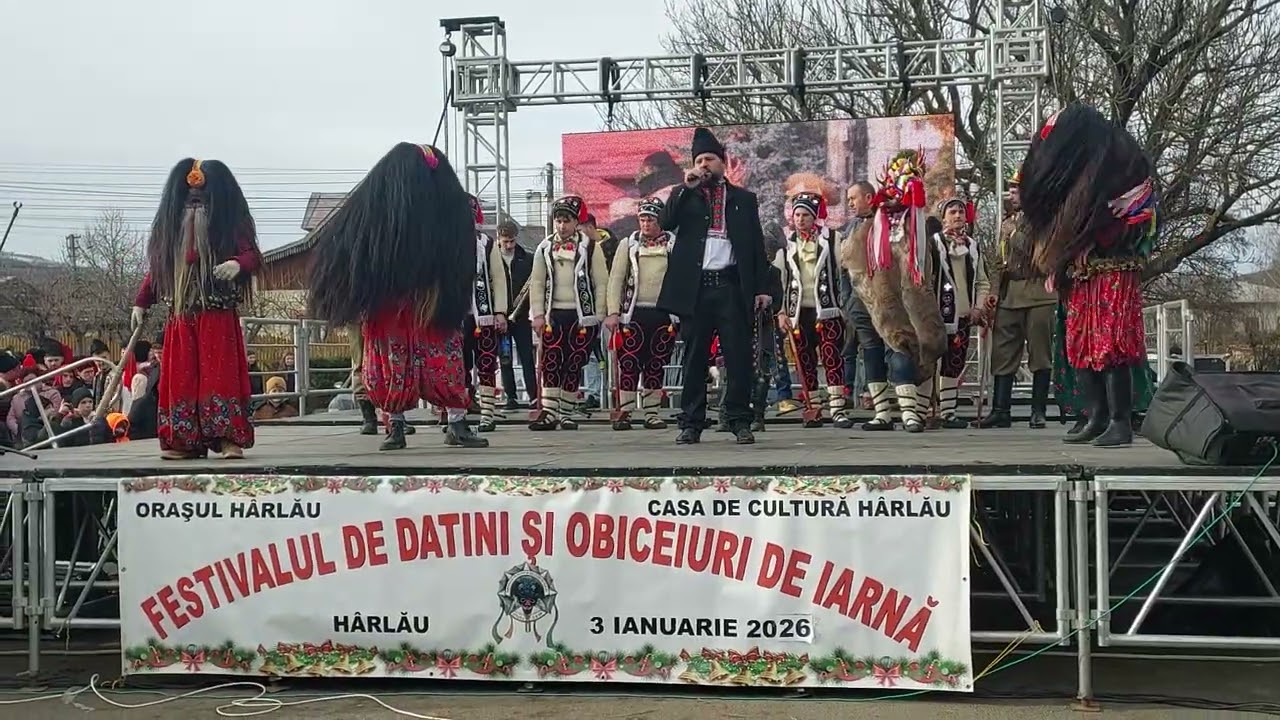 Cerbul de la Sticlăria la Festivalul Folcloric de Datini și Obiceiuri de Iarnă de la Hârlău...