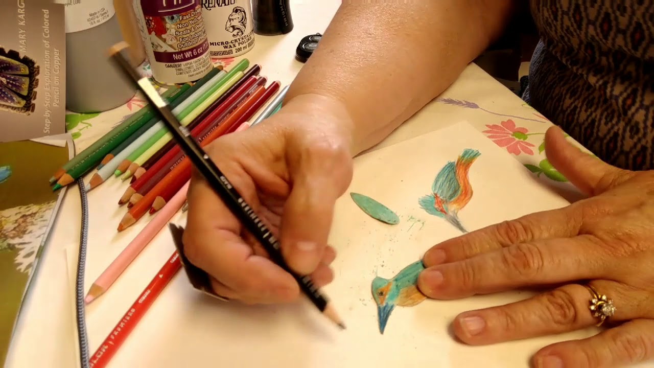 Video 4 Applying Colored Pencil on Copper