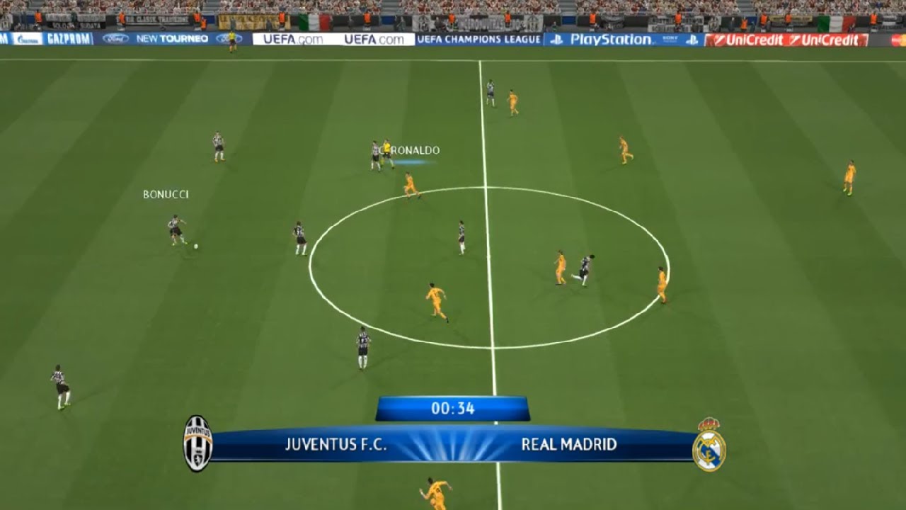 Pes 2014 Gameplay Video Juventus vs Real Madrid Uefa 0-1 Champions League 05 11 2013