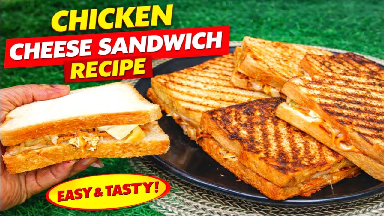Cafe Style Chicken Cheese Sandwich 🧀 - Sirf 5 Min Mein | Iftari Special | Indian Food 
