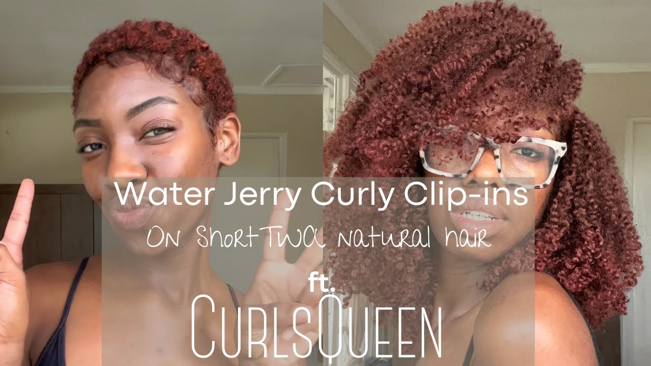 Clip ins on TWA Short Natural Hair ft. CurlsQueen