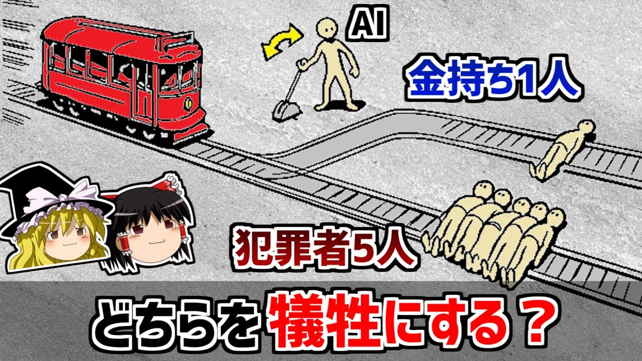 【ゆっくり解説】AIはどちらを犠牲にするのか－トロッコ問題と人工知能－