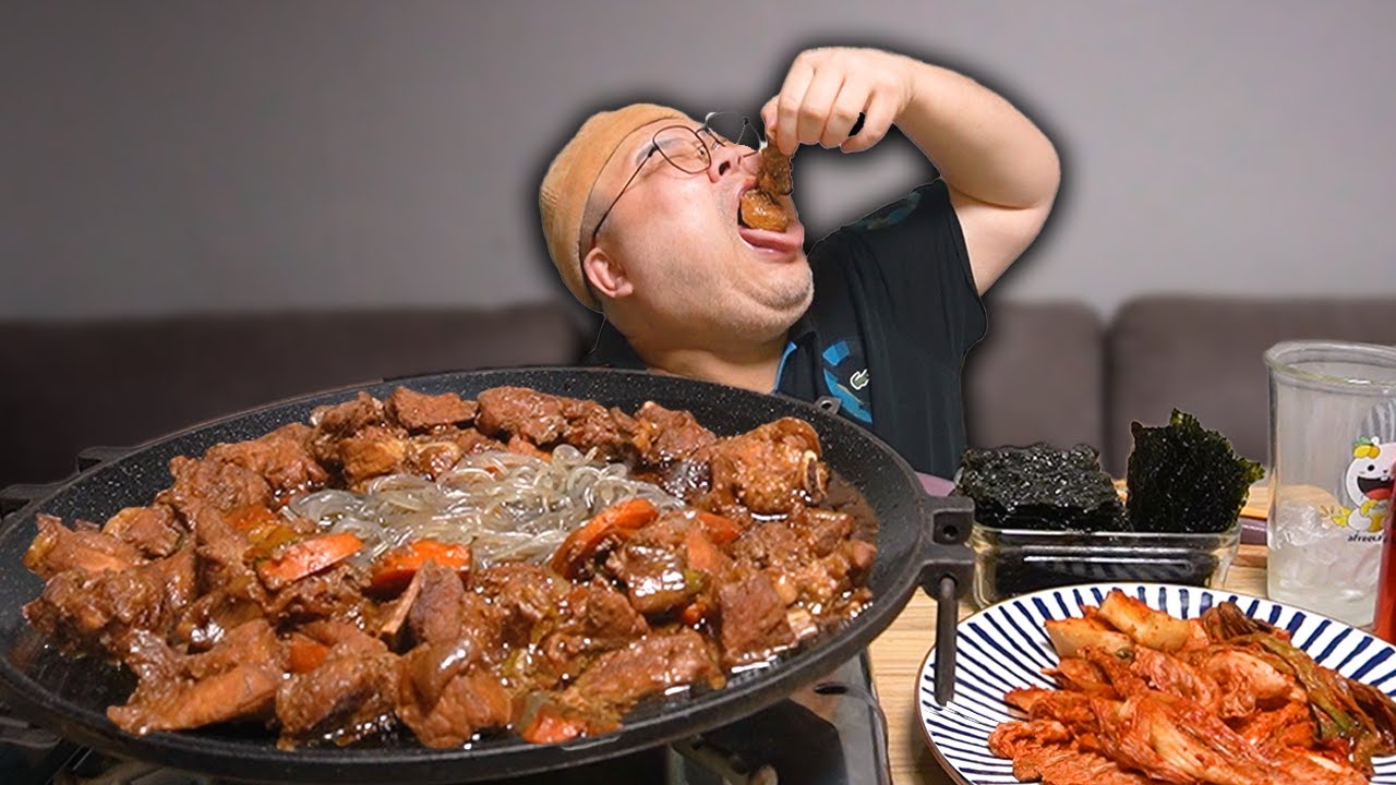 🍖돼지갈비찜에 당면사리 추가! 야들야들 돼지갈비찜 2.4kg 먹방 │Braised pork ribs Mukbang Eatingshow