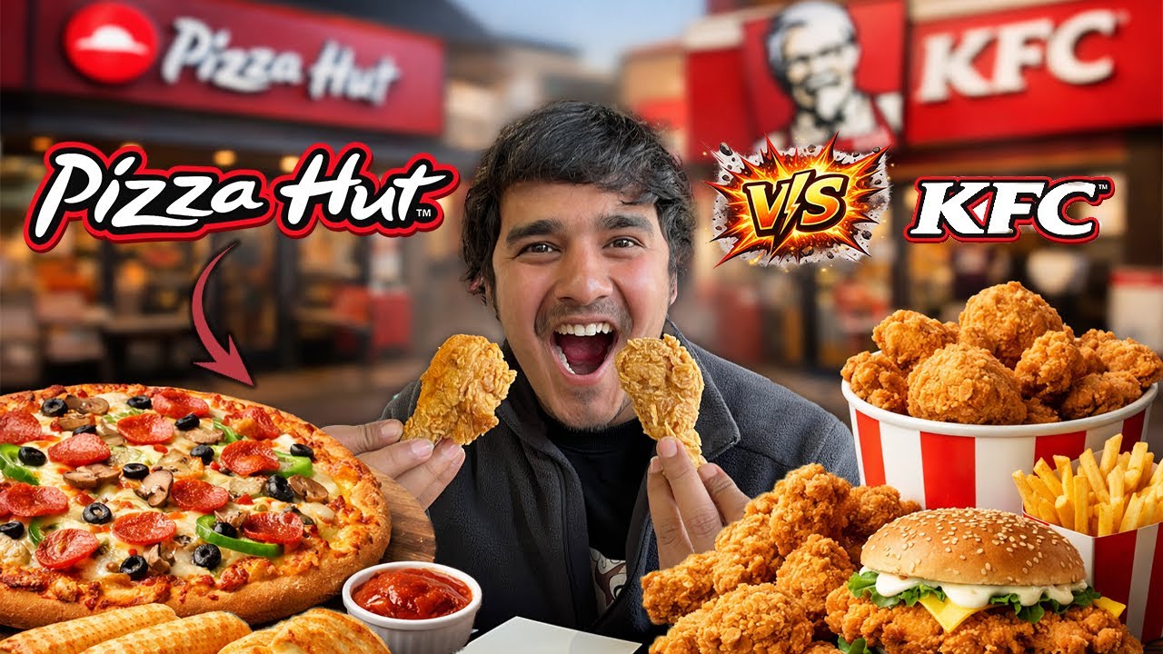 KFC vs Pizza Hut 🍗🍕 | Ultimate Food Vlog India 😍