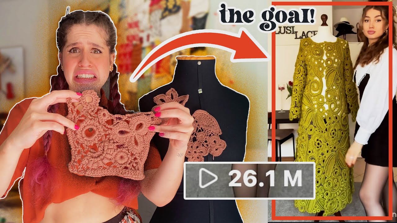 trying to DIY that viral coat! // learning Irish crochet (part 1)