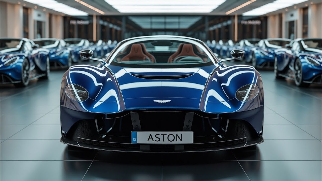 2026 Aston Martin Valkyrie Spider Blue Luxury Showroom Cinematic 4K Ultra HD